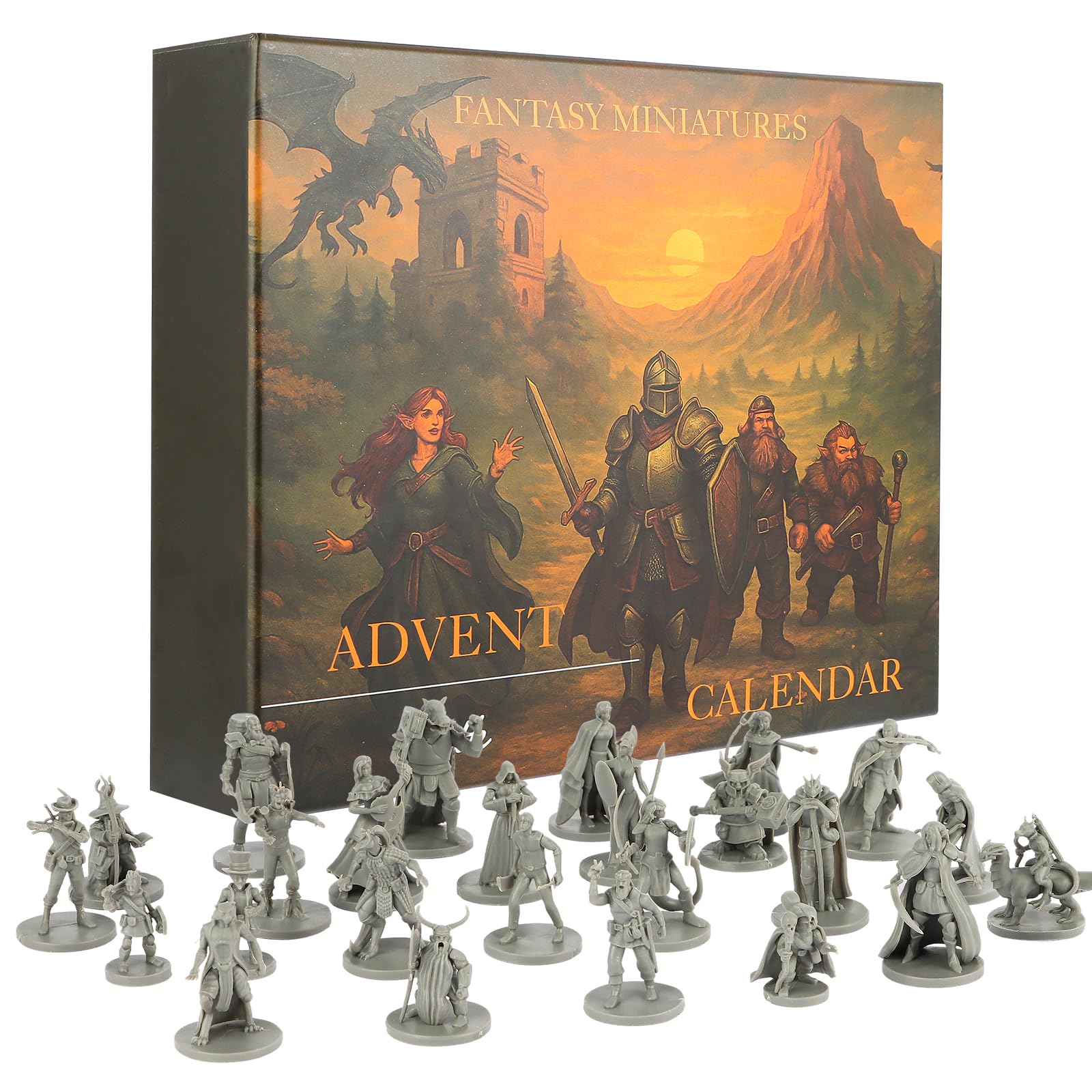Path Gaming 2026 fantasy advent calendar and unpainted miniatures